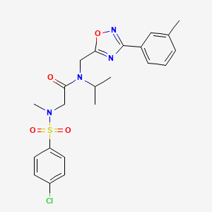 2-(N-Methyl4-chlorobenzenesulfonamido)-N-{[3-(3-methylphenyl)-1,2,4-oxadiazol-5-YL]methyl}-N-(propan-2-YL)acetamide