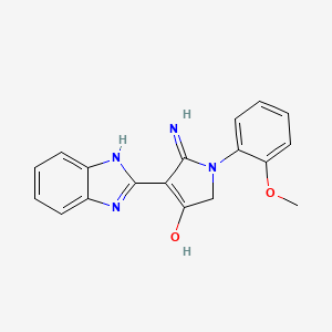 5-amino-4-(1H-1,3-benzodiazol-2-yl)-1-(2-methoxyphenyl)-2,3-dihydro-1H-pyrrol-3-one