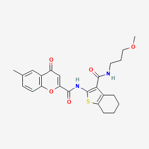 N-{3-[(3-methoxypropyl)carbamoyl]-4,5,6,7-tetrahydro-1-benzothiophen-2-yl}-6-methyl-4-oxo-4H-chromene-2-carboxamide