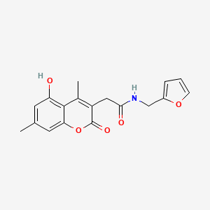 N-(furan-2-ylmethyl)-2-(5-hydroxy-4,7-dimethyl-2-oxo-2H-chromen-3-yl)acetamide