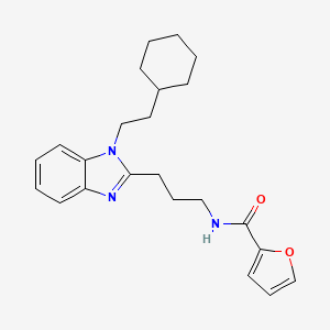 N-{3-[1-(2-cyclohexylethyl)-1H-benzimidazol-2-yl]propyl}furan-2-carboxamide