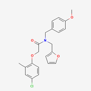 2-(4-chloro-2-methylphenoxy)-N-(furan-2-ylmethyl)-N-(4-methoxybenzyl)acetamide