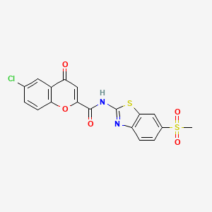 6-chloro-N-[6-(methylsulfonyl)-1,3-benzothiazol-2-yl]-4-oxo-4H-chromene-2-carboxamide