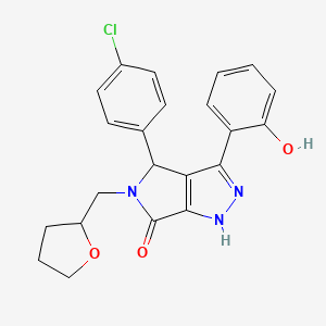 4-(4-chlorophenyl)-3-(2-hydroxyphenyl)-5-(tetrahydrofuran-2-ylmethyl)-4,5-dihydropyrrolo[3,4-c]pyrazol-6(2H)-one