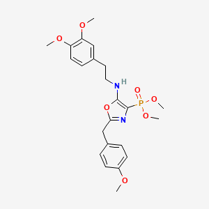 Dimethyl (5-{[2-(3,4-dimethoxyphenyl)ethyl]amino}-2-[(4-methoxyphenyl)methyl]-1,3-oxazol-4-YL)phosphonate