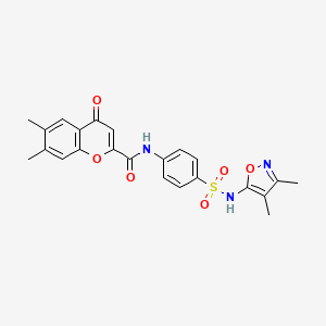 N-{4-[(3,4-dimethyl-1,2-oxazol-5-yl)sulfamoyl]phenyl}-6,7-dimethyl-4-oxo-4H-chromene-2-carboxamide