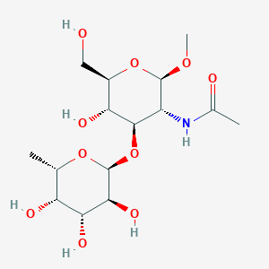 molecular formula C₁₅H₂₇NO₁₀ B1139717 N-[(2R,3R,4R,5S,6R)-5-羟基-6-(羟甲基)-2-甲氧基-4-[(2S,3S,4R,5S,6S)-3,4,5-三羟基-6-甲基氧杂环-2-基]氧杂环-3-基]乙酰胺 CAS No. 169151-24-0