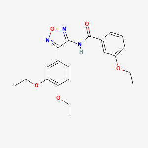 molecular formula C21H23N3O5 B11397192 N-[4-(3,4-diethoxyphenyl)-1,2,5-oxadiazol-3-yl]-3-ethoxybenzamide 