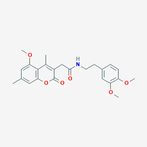 N-[2-(3,4-dimethoxyphenyl)ethyl]-2-(5-methoxy-4,7-dimethyl-2-oxo-2H-chromen-3-yl)acetamide