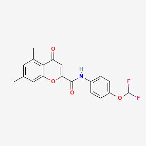 N-[4-(difluoromethoxy)phenyl]-5,7-dimethyl-4-oxo-4H-chromene-2-carboxamide