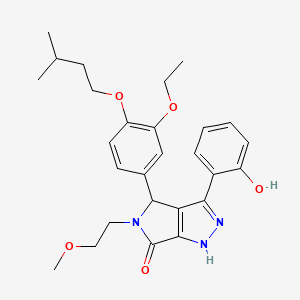 4-[3-ethoxy-4-(3-methylbutoxy)phenyl]-3-(2-hydroxyphenyl)-5-(2-methoxyethyl)-4,5-dihydropyrrolo[3,4-c]pyrazol-6(1H)-one