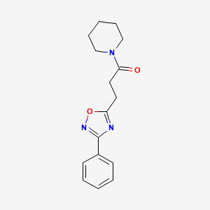 3-(3-Phenyl-1,2,4-oxadiazol-5-yl)-1-(piperidin-1-yl)propan-1-one