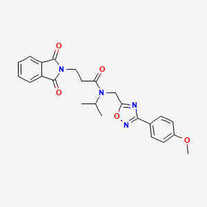 3-(1,3-dioxo-1,3-dihydro-2H-isoindol-2-yl)-N-{[3-(4-methoxyphenyl)-1,2,4-oxadiazol-5-yl]methyl}-N-(propan-2-yl)propanamide