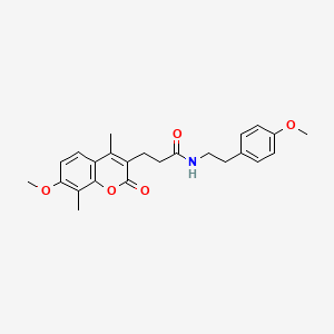 3-(7-methoxy-4,8-dimethyl-2-oxo-2H-chromen-3-yl)-N-[2-(4-methoxyphenyl)ethyl]propanamide