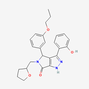 3-(2-hydroxyphenyl)-4-(3-propoxyphenyl)-5-(tetrahydrofuran-2-ylmethyl)-4,5-dihydropyrrolo[3,4-c]pyrazol-6(1H)-one