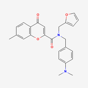 N-[4-(dimethylamino)benzyl]-N-(furan-2-ylmethyl)-7-methyl-4-oxo-4H-chromene-2-carboxamide