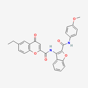 6-ethyl-N-{2-[(4-methoxyphenyl)carbamoyl]-1-benzofuran-3-yl}-4-oxo-4H-chromene-2-carboxamide