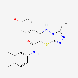 N-(3,4-dimethylphenyl)-3-ethyl-6-(4-methoxyphenyl)-6,7-dihydro-5H-[1,2,4]triazolo[3,4-b][1,3,4]thiadiazine-7-carboxamide