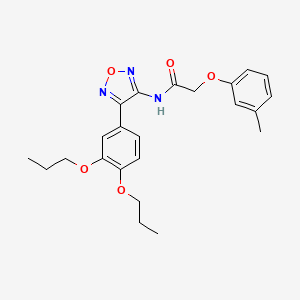 N-[4-(3,4-dipropoxyphenyl)-1,2,5-oxadiazol-3-yl]-2-(3-methylphenoxy)acetamide