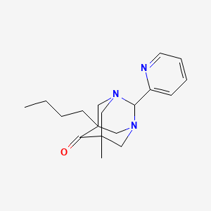 5-Butyl-7-methyl-2-(2-pyridinyl)-1,3-diazatricyclo[3.3.1.1~3,7~]decan-6-one