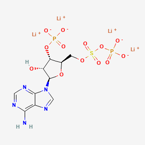 molecular formula C10H11Li4N5O13P2S B1139731 Adenosine 2'-phosphate 5'-phosphosulfate,tetra lithium salt CAS No. 102029-54-9