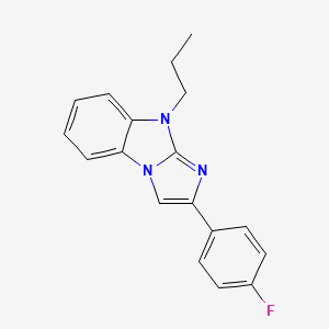 molecular formula C18H16FN3 B11397320 2-(4-fluorophenyl)-9-propyl-9H-imidazo[1,2-a]benzimidazole 