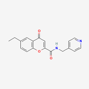 6-ethyl-4-oxo-N-(pyridin-4-ylmethyl)-4H-chromene-2-carboxamide