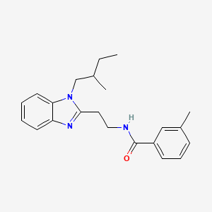 3-methyl-N-{2-[1-(2-methylbutyl)-1H-benzimidazol-2-yl]ethyl}benzamide