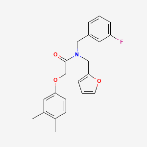 2-(3,4-dimethylphenoxy)-N-(3-fluorobenzyl)-N-(furan-2-ylmethyl)acetamide