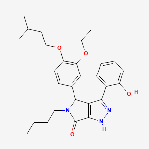 5-butyl-4-[3-ethoxy-4-(3-methylbutoxy)phenyl]-3-(2-hydroxyphenyl)-4,5-dihydropyrrolo[3,4-c]pyrazol-6(1H)-one