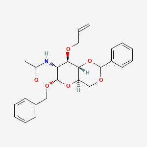 molecular formula C₂₅H₂₉NO₆ B1139738 苄基 2-乙酰氨基-3-O-烯丙基-4,6-O-亚苄基-2-脱氧-α-D-吡喃葡萄糖苷 CAS No. 60920-72-1