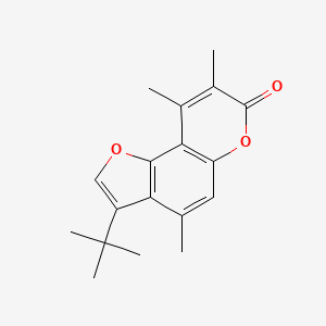 molecular formula C18H20O3 B11397399 3-tert-butyl-4,8,9-trimethyl-7H-furo[2,3-f]chromen-7-one 