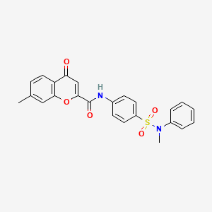 7-methyl-N-{4-[methyl(phenyl)sulfamoyl]phenyl}-4-oxo-4H-chromene-2-carboxamide