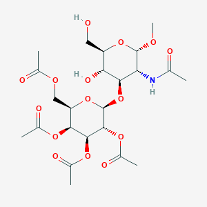 molecular formula C₂₃H₃₅NO₁₅ B1139742 Methyl 2-Acetamido-2-deoxy-O-[ss-D-(2,3,4,6-tetraacetyl) galactopyranosyl]-alpha-D-glucopyranoside CAS No. 62998-28-1