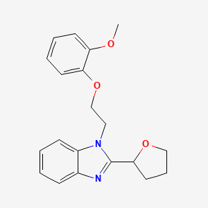 2-Methoxy-1-[2-(2-oxolan-2-ylbenzimidazolyl)ethoxy]benzene