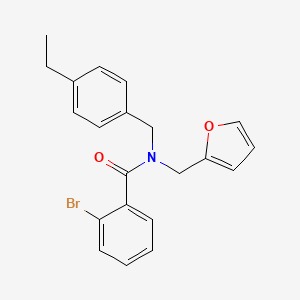 2-bromo-N-(4-ethylbenzyl)-N-(furan-2-ylmethyl)benzamide