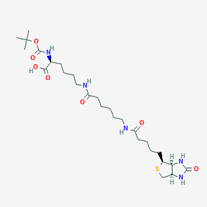 molecular formula C₂₇H₄₇N₅O₇S B1139743 N2-叔丁氧羰基-N6-(生物素酰胺-6-N-己酰胺)赖氨酸 CAS No. 102910-26-9