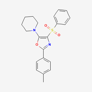 1-[2-(4-Methylphenyl)-4-(phenylsulfonyl)-1,3-oxazol-5-yl]piperidine