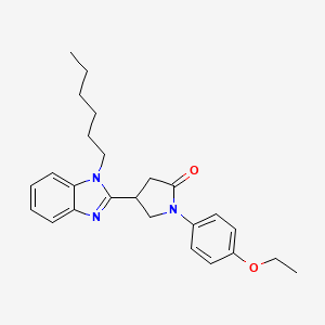 1-(4-ethoxyphenyl)-4-(1-hexyl-1H-benzimidazol-2-yl)pyrrolidin-2-one