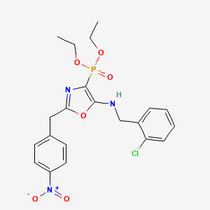 Diethyl (5-{[(2-chlorophenyl)methyl]amino}-2-[(4-nitrophenyl)methyl]-1,3-oxazol-4-YL)phosphonate