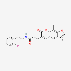 N-[2-(2-fluorophenyl)ethyl]-3-(3,5,9-trimethyl-7-oxo-7H-furo[3,2-g]chromen-6-yl)propanamide