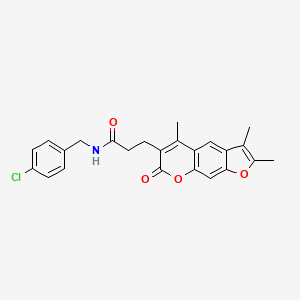 N-(4-chlorobenzyl)-3-(2,3,5-trimethyl-7-oxo-7H-furo[3,2-g]chromen-6-yl)propanamide