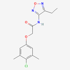 2-(4-chloro-3,5-dimethylphenoxy)-N-(4-ethyl-1,2,5-oxadiazol-3-yl)acetamide