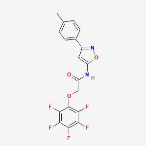 N-[3-(4-methylphenyl)-1,2-oxazol-5-yl]-2-(pentafluorophenoxy)acetamide