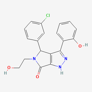 4-(3-chlorophenyl)-5-(2-hydroxyethyl)-3-(2-hydroxyphenyl)-4,5-dihydropyrrolo[3,4-c]pyrazol-6(2H)-one