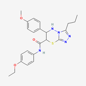 N-(4-ethoxyphenyl)-6-(4-methoxyphenyl)-3-propyl-6,7-dihydro-5H-[1,2,4]triazolo[3,4-b][1,3,4]thiadiazine-7-carboxamide