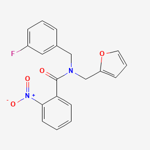 N-(3-fluorobenzyl)-N-(furan-2-ylmethyl)-2-nitrobenzamide