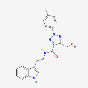 5-(hydroxymethyl)-N-[2-(1H-indol-3-yl)ethyl]-2-(4-methylphenyl)-2H-1,2,3-triazole-4-carboxamide