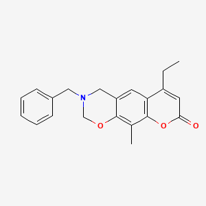 3-benzyl-6-ethyl-10-methyl-3,4-dihydro-2H,8H-chromeno[6,7-e][1,3]oxazin-8-one