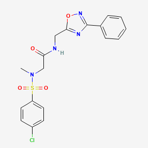 2-(N-Methyl4-chlorobenzenesulfonamido)-N-[(3-phenyl-1,2,4-oxadiazol-5-YL)methyl]acetamide